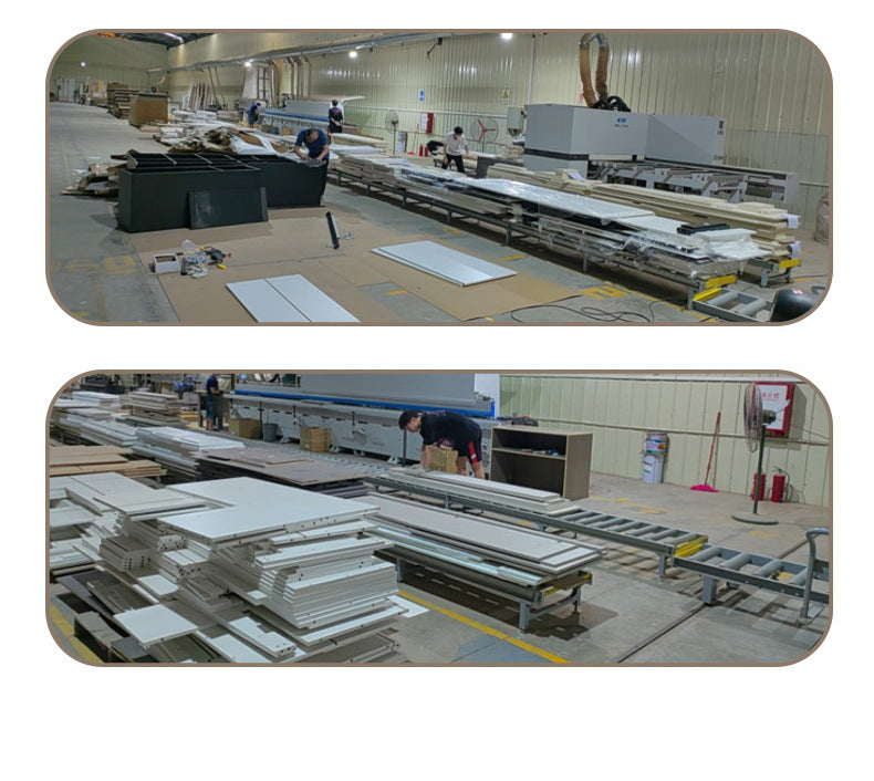 Oak Wardrobe Solid Wood Bedroom Household Handle-Free Storage Cabinet Walnut Color ENF Grade Combination Segmented Wardrobe