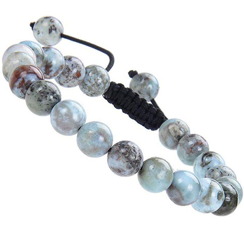 AliExpress Natural Tiger Eye Stone Bracelet Agate Couple Woven Bracelet Peacock Stone Woven Bracelet