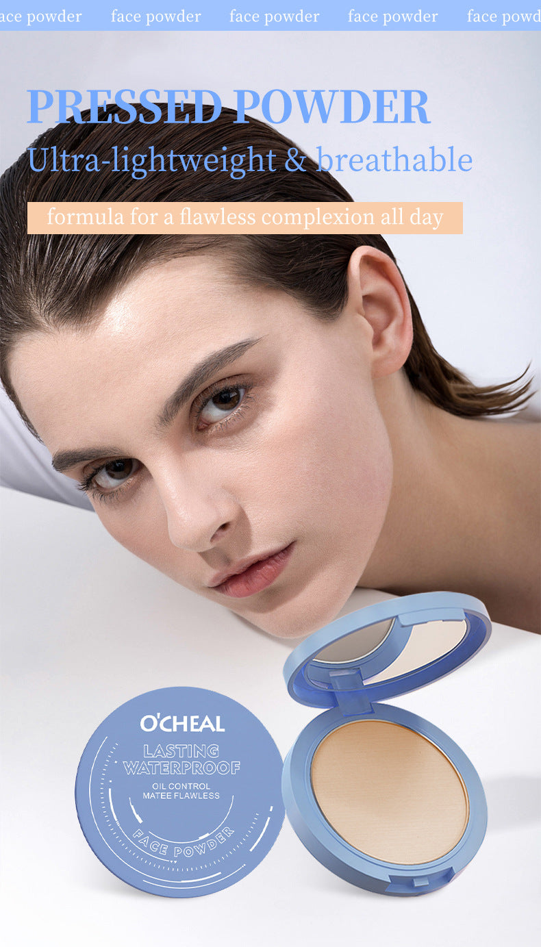 OCHEAL Ouqianya Oil Control Powder Long-lasting Waterproof Matte Setting Powder10g Packaging