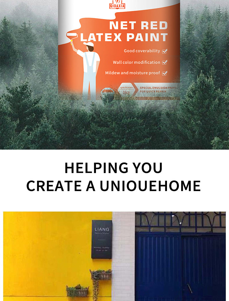 Interior Wall Latex Paint for Home Renovation and Repair, Water-Based Coating for Eco-Friendly Wall Renovation and Color Change