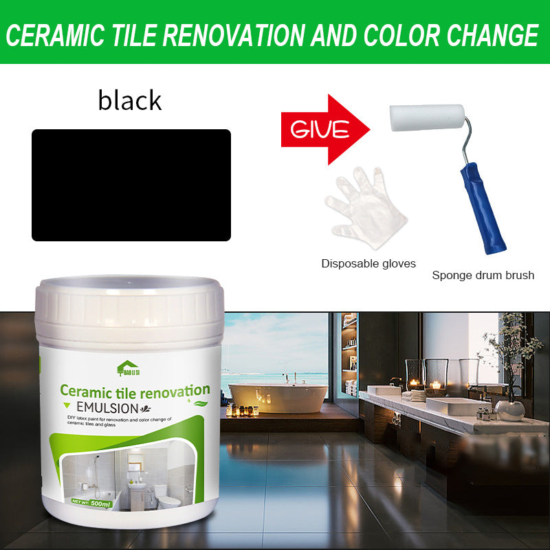 Water-based Tile Paint Bathroom Renovation Color Change Floor Coating Waterproof Wear-resistant Glass Latex Paint Mildew-proof