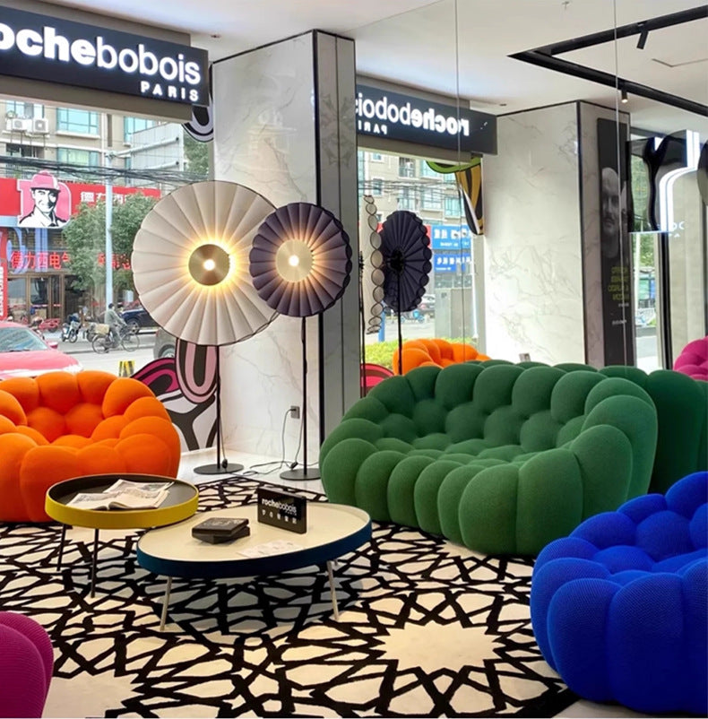 Nordic Minimalist Designer Bubble Sofa Single Double Three Person Complete Roche Bobois Personalized Villa Compressed Football Sofa Shipping and tax not included
