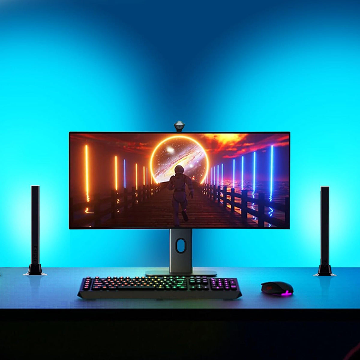 Exclusive Supply LED Bluetooth Desktop Lamp USB Computer Ambient Light RGB Magic Color WIFI Intelligent Sound Pickup Ambient Light