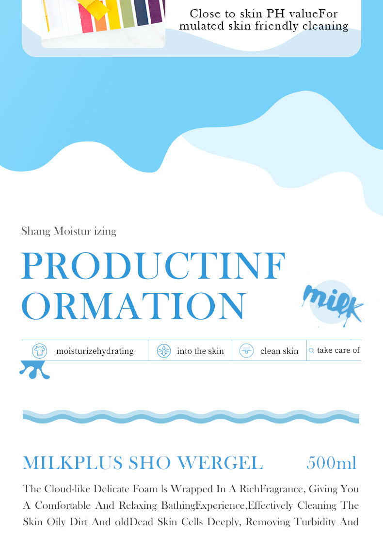 Milk Body Wash SADOER Hydrating, smooth, clean fragrance body wash for cross-border foreign trade wholesale