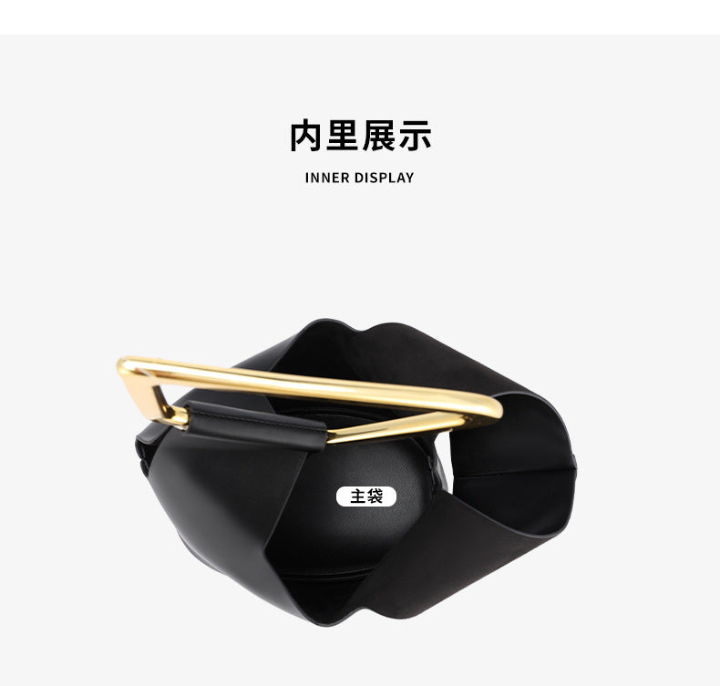 New Irregular Bucket Bag for Women, Large Capacity, Unique Acrylic, Niche Versatile Handbag, Fashionable Women's Bag