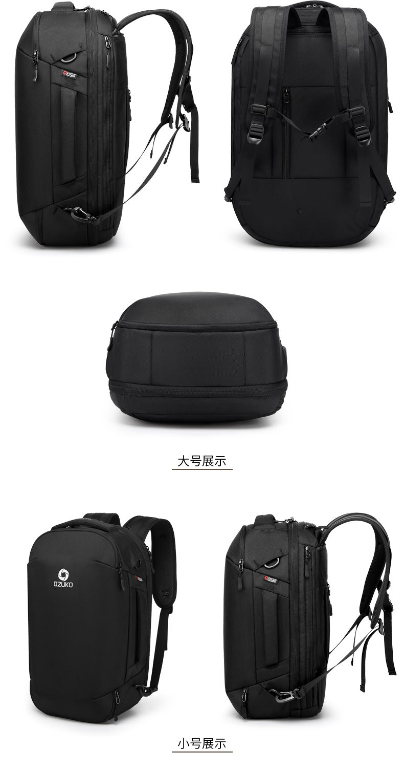 ozuko Business Backpack Men's Computer Backpack Large capacity simple trendy waterproof travel commuter bag