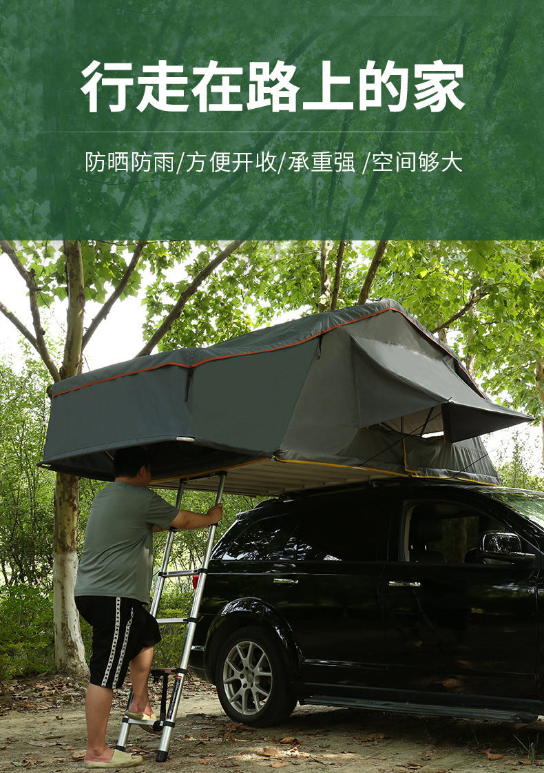 Large Space Triangular Roof Tent3-5Outdoor Camping Automatic Soft Top Car Tent Quick Open Rainproof