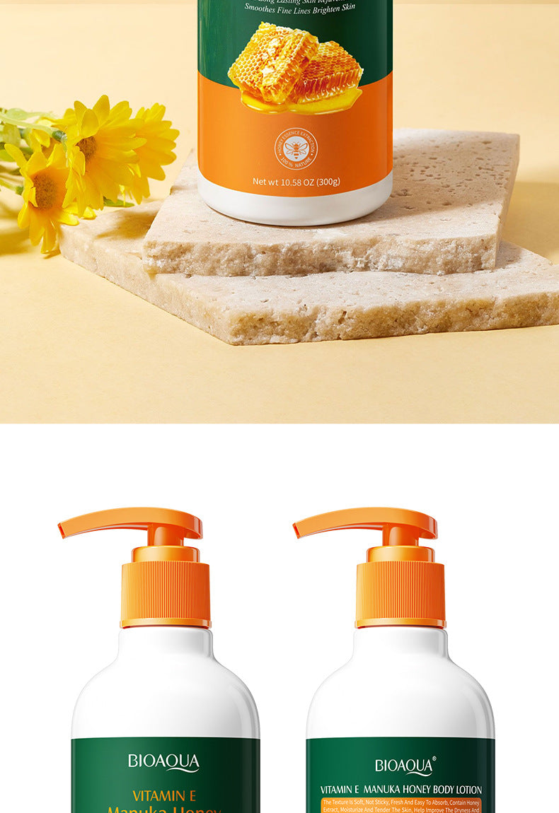 Vitamin E Body Lotion BIOAOUA Honey Hydrating Refreshing Moisturizing Body Lotion Cross-Border Wholesale