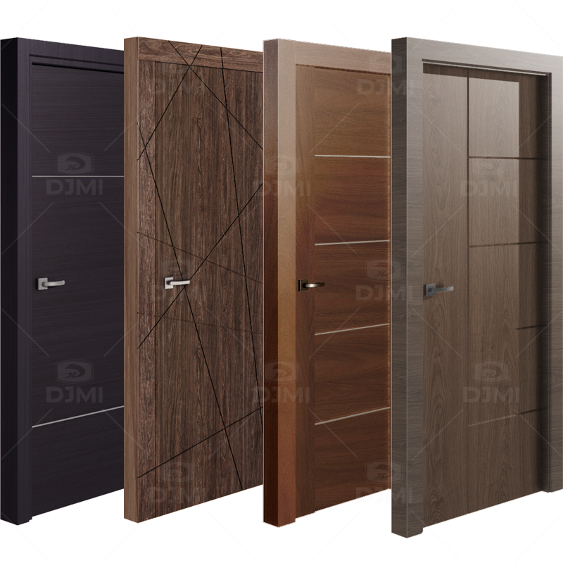 High End Solid Wood Door Price of Fireproof Wooden Door Hot Selling Wood Door for Hotel for Bedroom