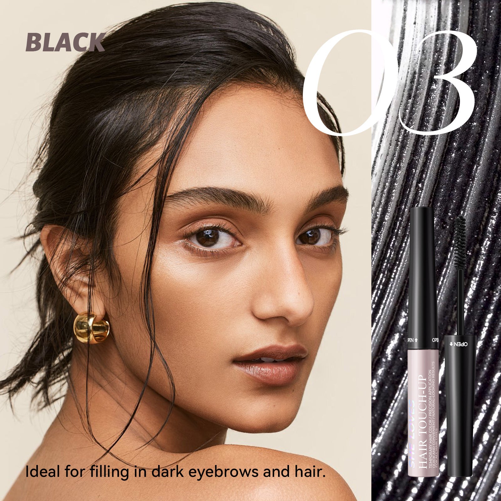 sheloves White Hair Color Stick Covers Gray Roots Non-Staining Waterproof Hair Stick
