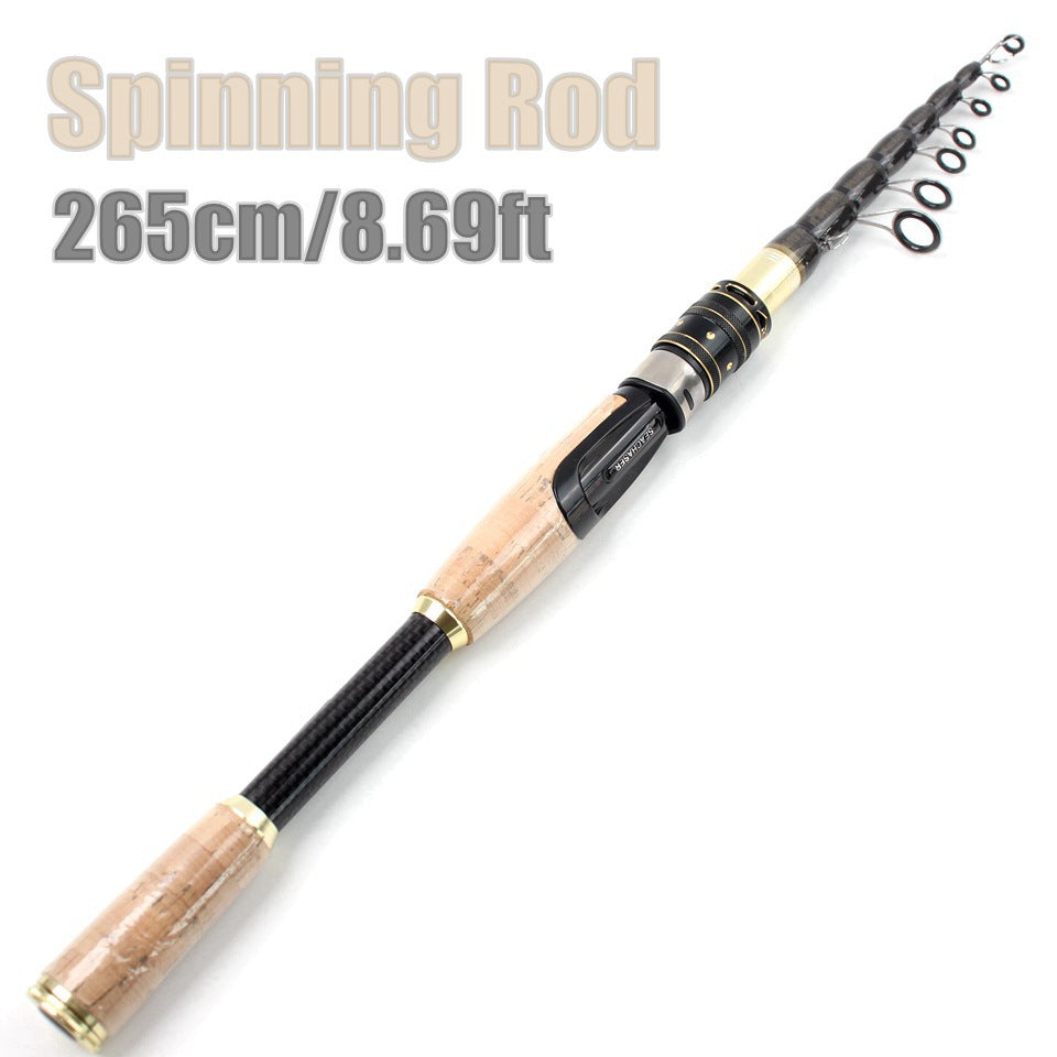 Manufacturer Wholesale Dropshipping Fishing Gear Ultra Short Portable Fishing Rod Small Sea Rod Carbon Fiber Fishing Rod Telescopic Lure Rod
