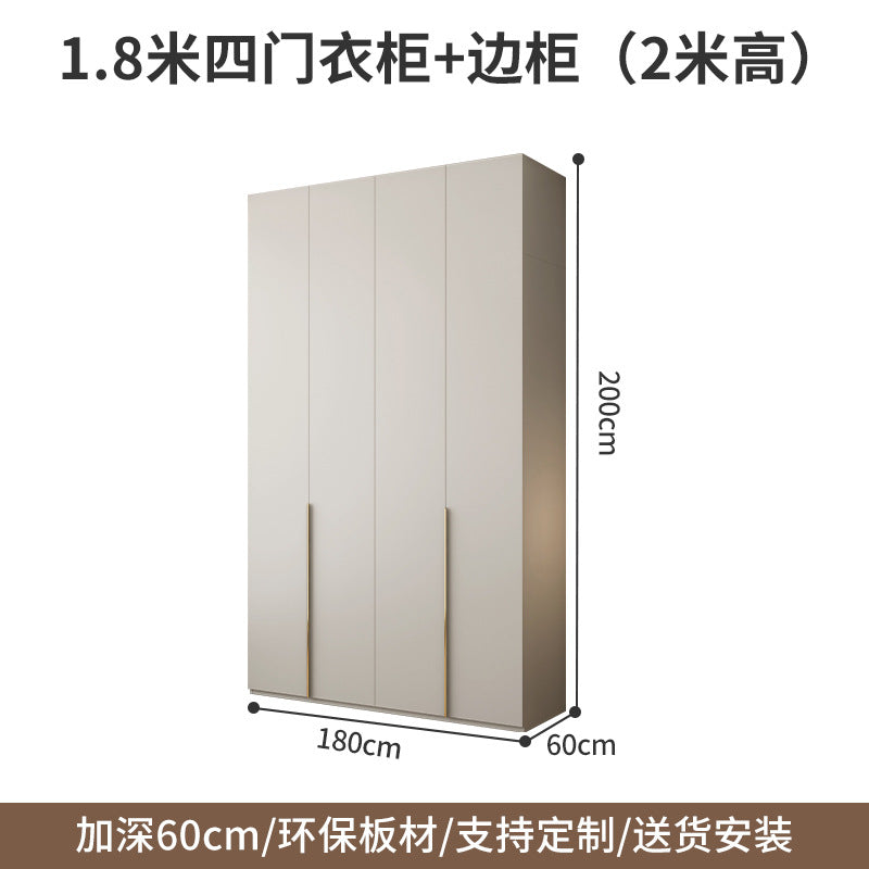 Wardrobe Solid Wood Hanging Area Multi-Bedroom Home Eco-Board Children's Room Corner Computer Desk Desk Cabinet Integrated Wardrobe