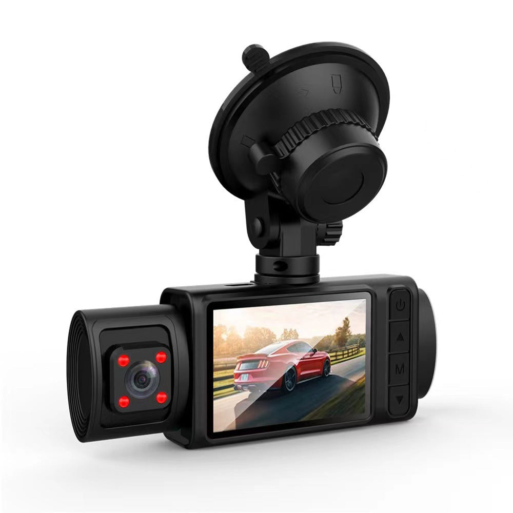 S11New three-lens dashcam2Inch Hd1080P Simultaneous Recording of Front, Interior, and Rear of the Vehicle