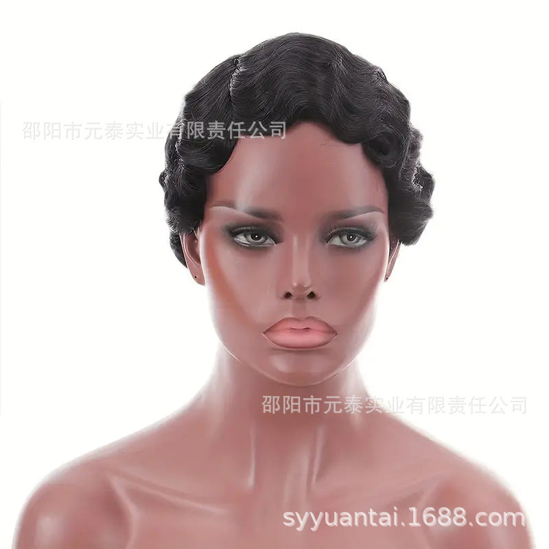 Human Hair Pixie Cut Wig Water Wave Elegant Wig Short Wigs