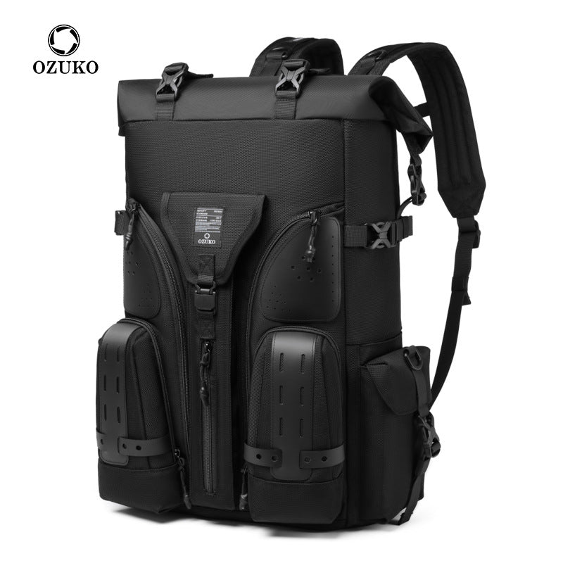 OZUKO Tactical Backpack Men's Shoulder Large Capacity Waterproof Baseball Bag Outdoor Travel Multifunctional Trendy Sports Bag