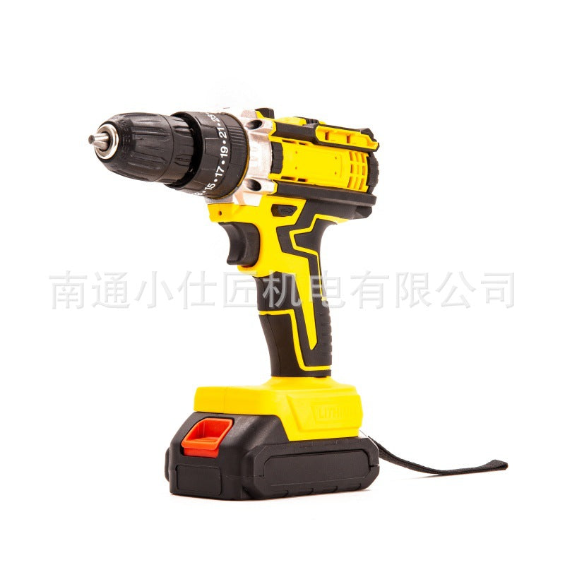 One Battery One Charger Cross-Border Export Model Multi-Functional Cordless Drill Household Brushless Rechargeable Drill Electric Screwdriver