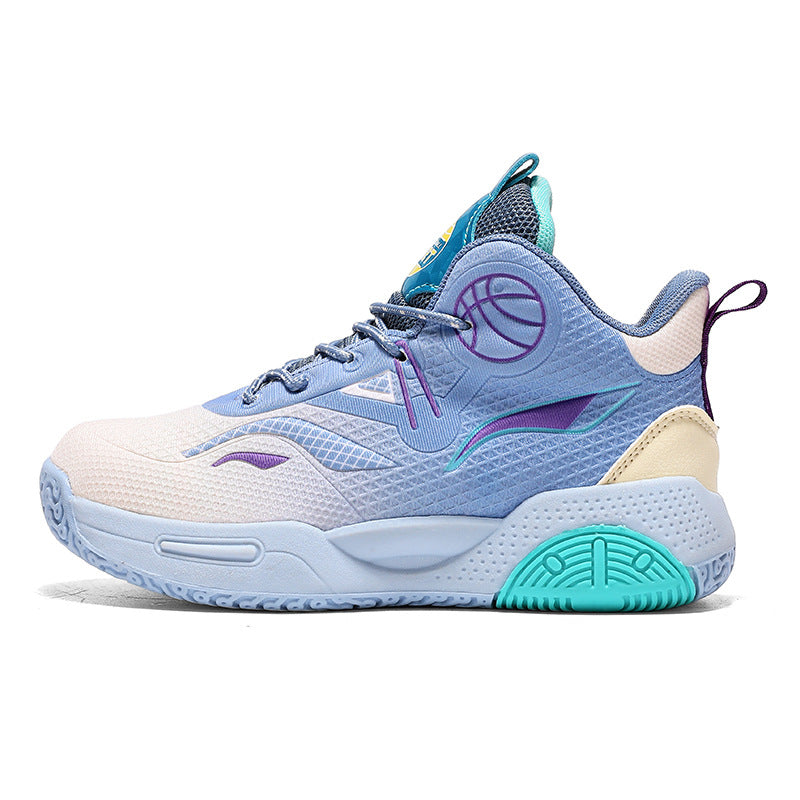 Boys' Casual Fashion Trendy Children's Shoes Non-Slip Wear-Resistant Sports Shoes for Elementary School Students Training Multi-Color Basketball Shoes