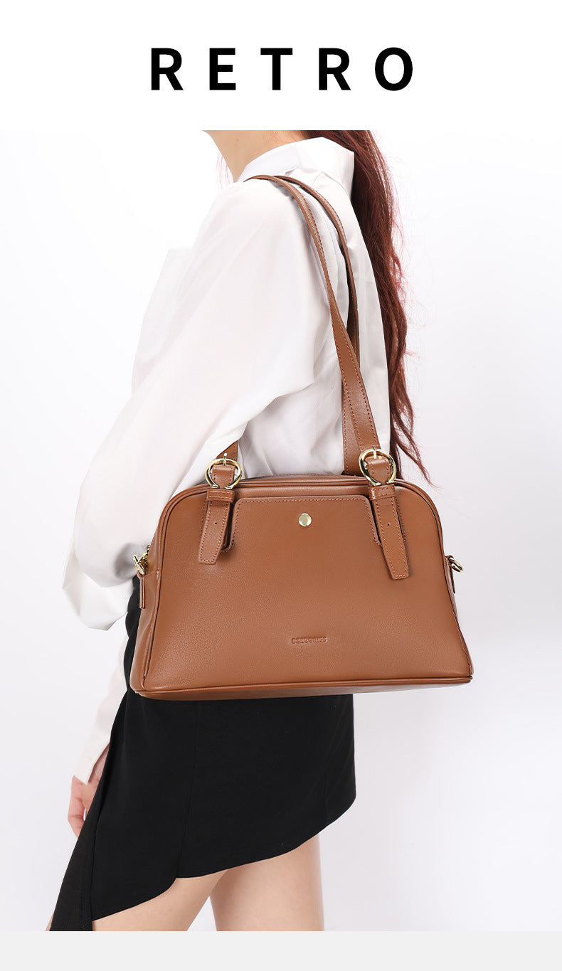 European and American Fashion Women's Bag Large Capacity Handheld Small Square Bag Simple Shoulder Underarm Bag Women's Niche Versatile Crossbody Bag