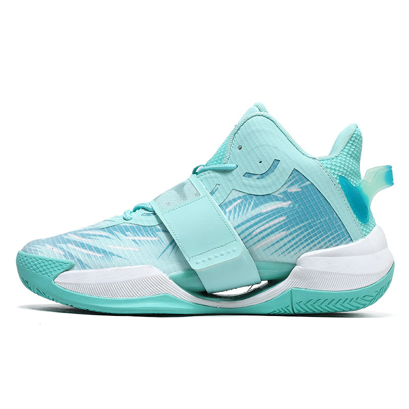 Autumn and Winter New Water Flower4Trendy Casual Basketball Shoes for Teenagers with Velcro Friction Sound and Non-Slip Sports Shoes