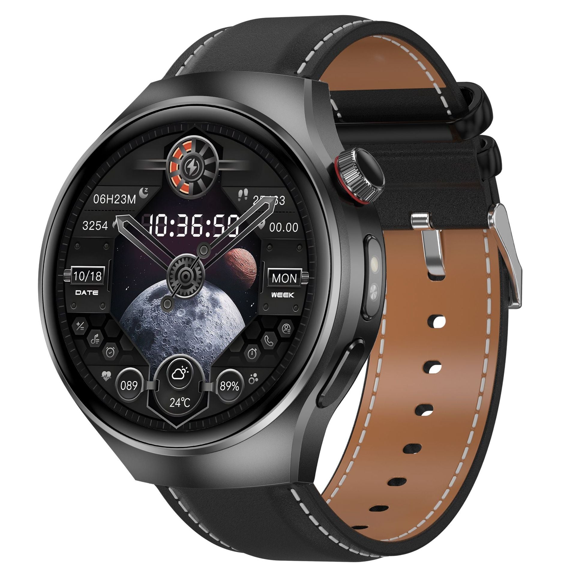 Watch5Smart Watch1.52inch Bluetooth Call Heart Rate Pedometer Sleep Monitor Waterproof Shockproof Dustproof Sports Flashlight