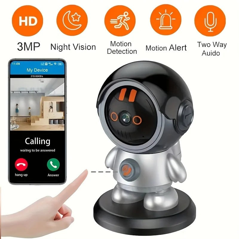 Indoor Robot Camera One-Click Call Wireless WiFi Home Robot Surveillance Camera Detection