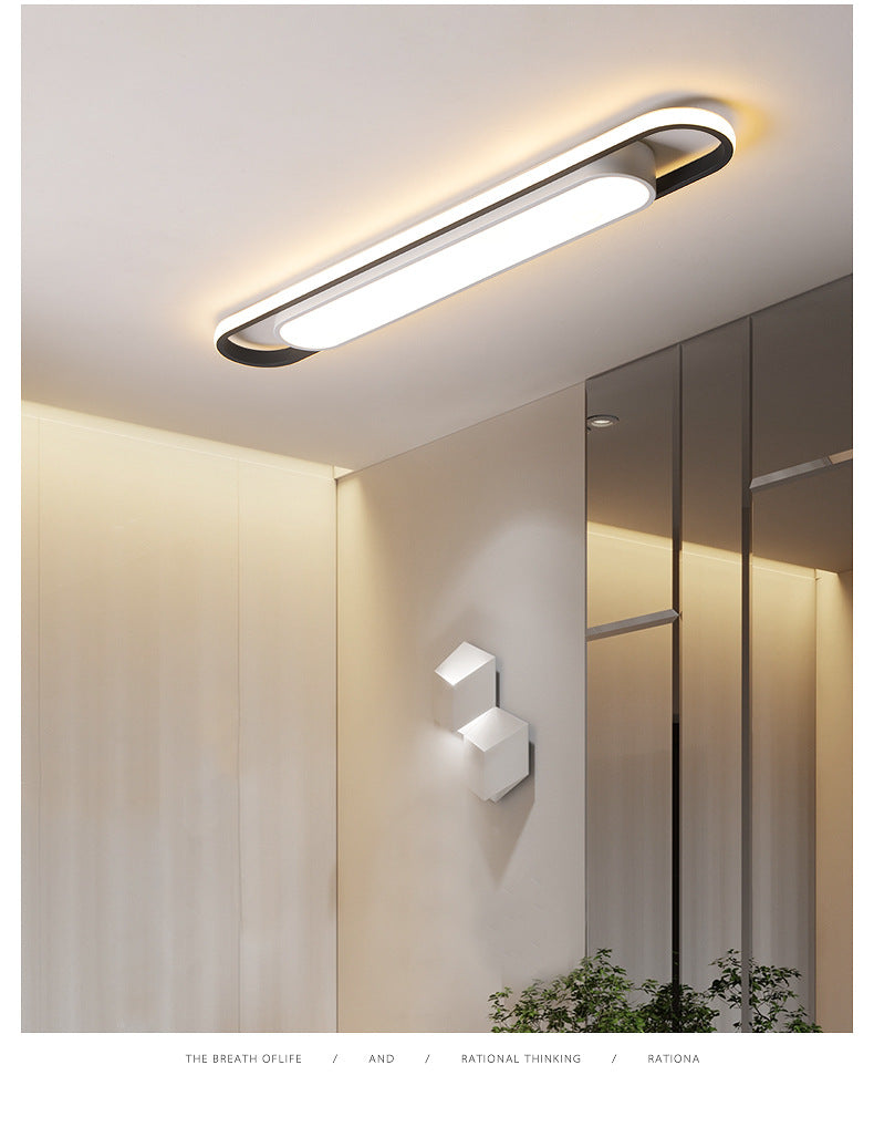 Aisle Light Corridor Light Modern Simple Entryway Porch Balcony Light Iron Art Long Strip Cloakroom led Ceiling Light Fixtures