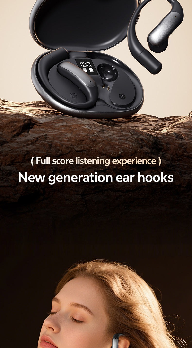 2025Popular M129Ear-mounted Digital Display Bluetooth Earphones Private Model High Appearance Wireless Bluetooth Earphones