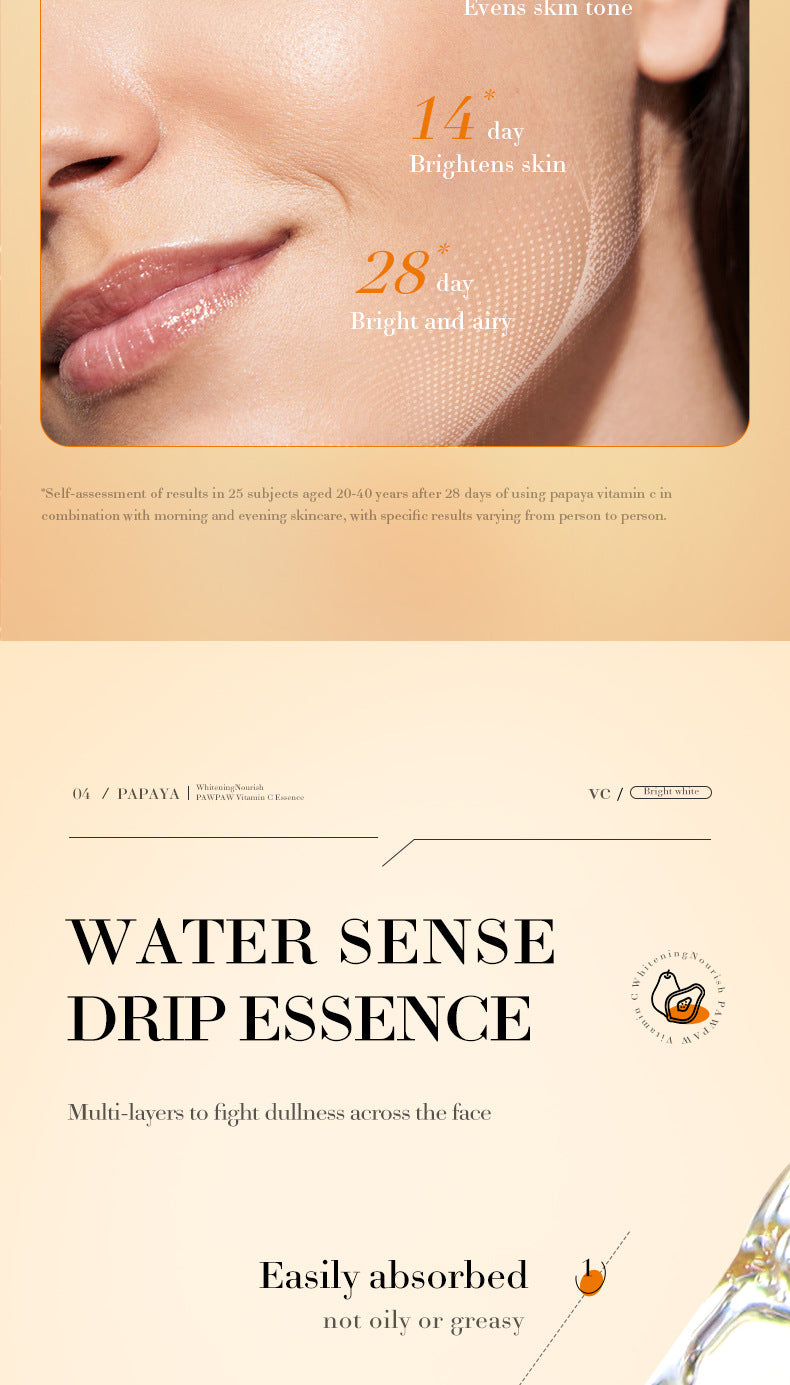 Papaya Vitamin C Essence30ml BIOAOUA Moisturizing and Hydrating Wholesale for Cross-Border Trade