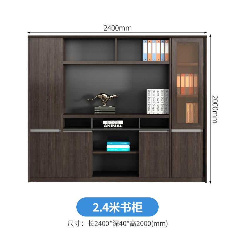Elegant Office Desk Boss Desk Simple Modern Double Cabinet Mobile Cabinet Office Manager President Office Desk and Chair Set
