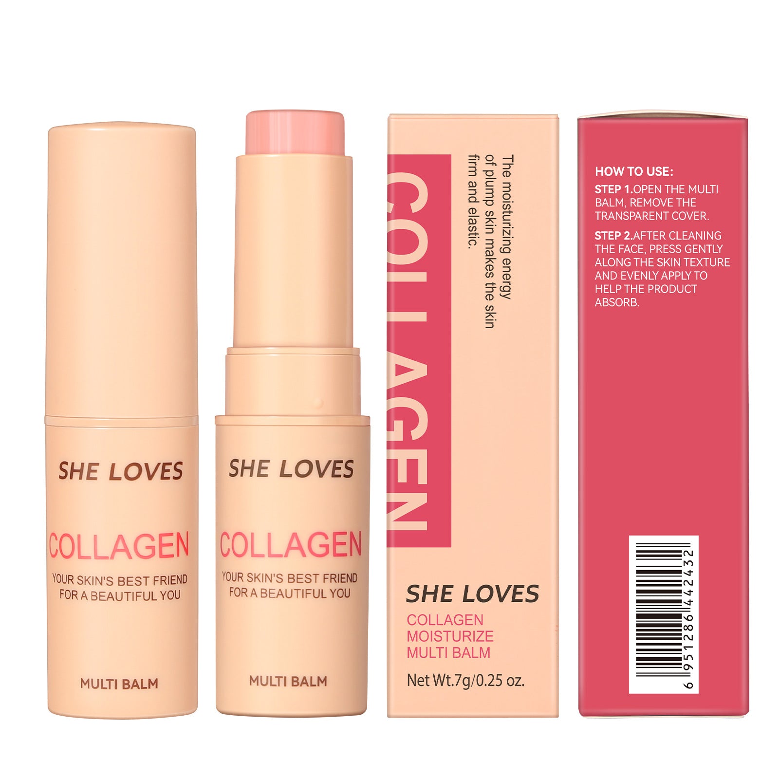 Exclusive Supply sheloves Collagen Essence Stick Moisturizing, Wrinkle-Reducing, Lifting, and Firming Facial Care Essence