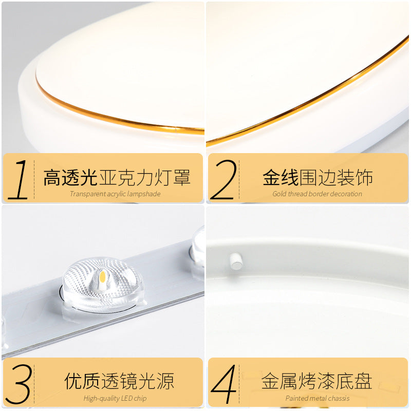 led Ceiling Lamp Modern Minimalist Acrylic Living Room Lamp Round led Bedroom Restaurant Light Balcony Aisle Engineering Light