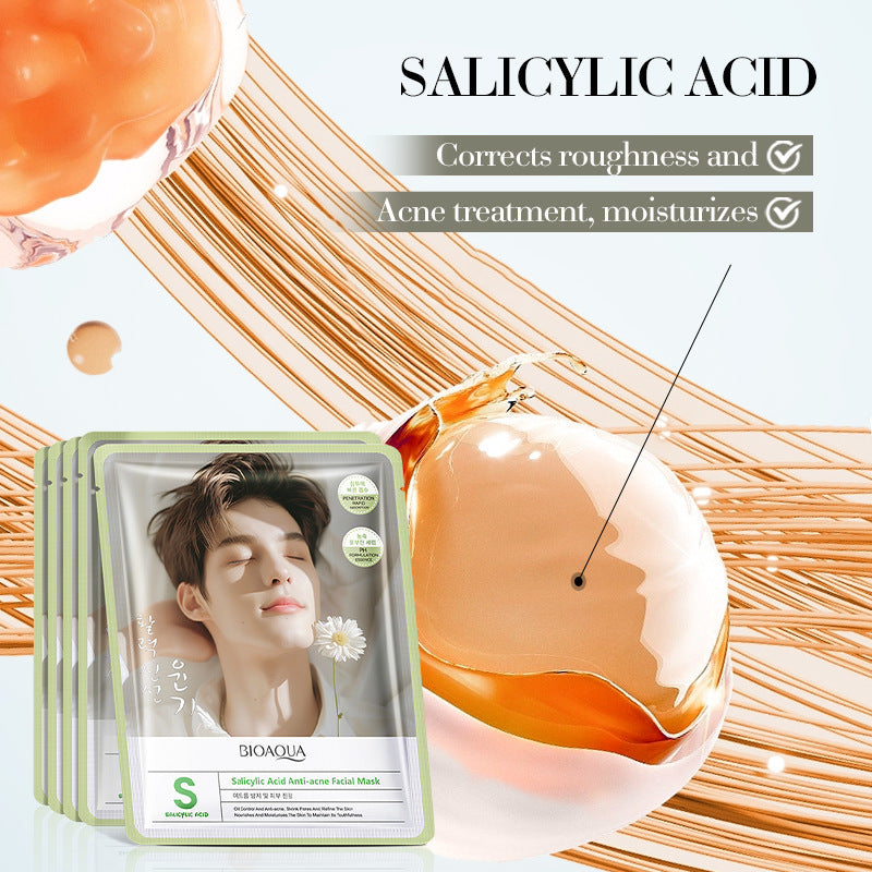 Salicylic Acid Anti-Acne Mask BIOAOUA Nourishing and Hydrating Moisturizing Face Mask Cross-Border Wholesale