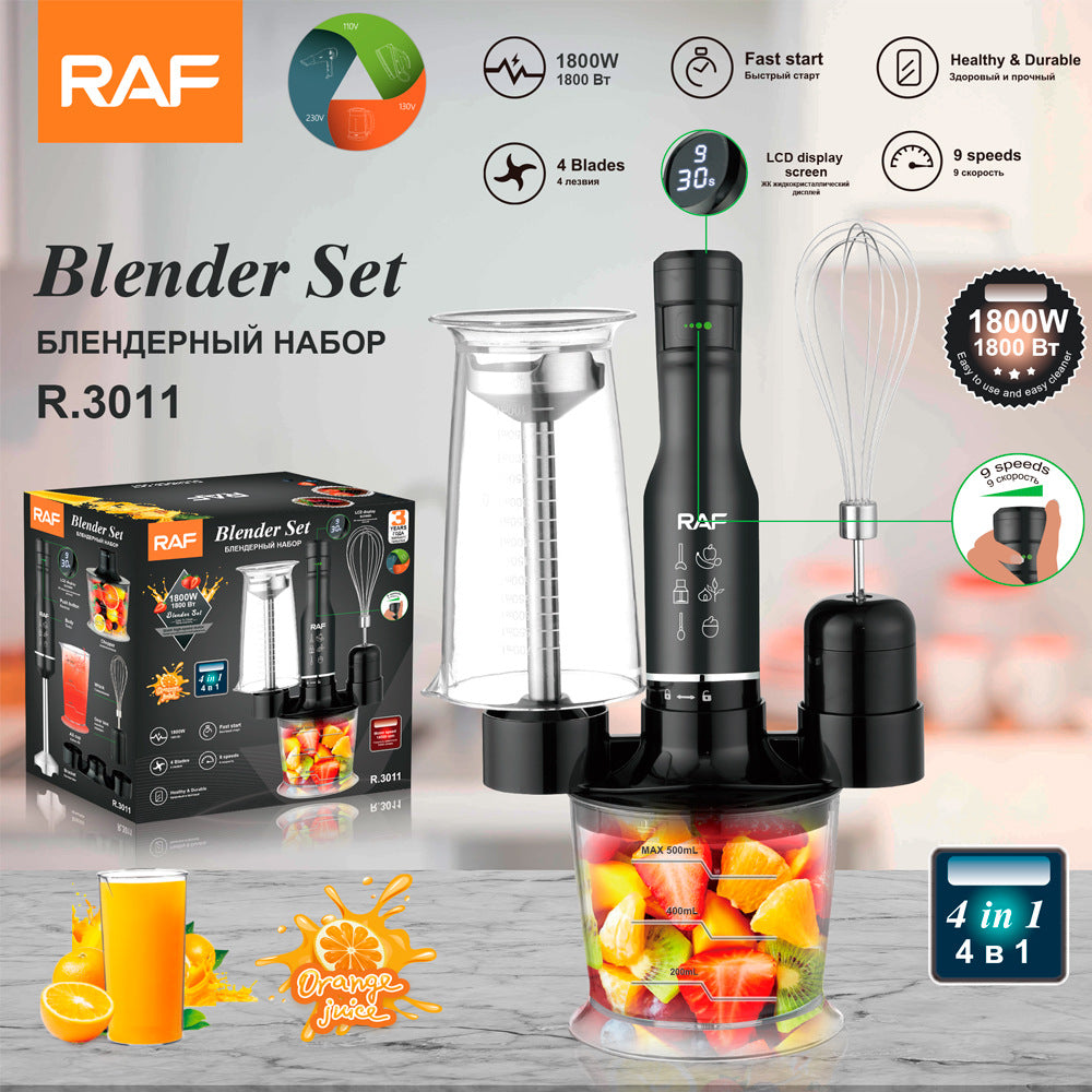 RAF EU Standard Multifunctional Kitchen Handheld Cooking Stick Baby Food Electric Stirring Stick Cooking Machine Juicing and Chopping