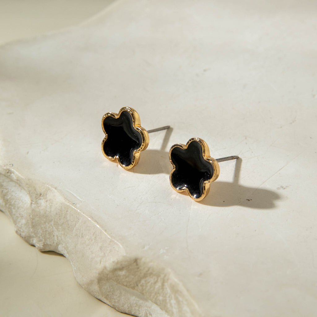 European and American Fashion Alloy Inlaid Diamond Five-Leaf Clover Bracelet Jewelry Three-Piece Set Simple Geometric Smooth Bracelet Wholesale