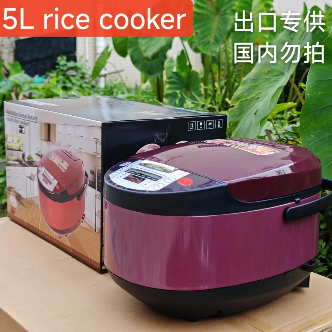 5LRicecooker English Rice Cooker5L Home Smart Reservation Factory Direct Sale Aluminum Alloy Inner Tank