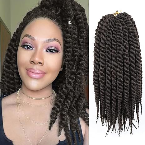 Medium Coarse12Hand-twisted Two-strand Braid SenegaleseTwistHair Synthetic Crochet Wig Voluminous Wig