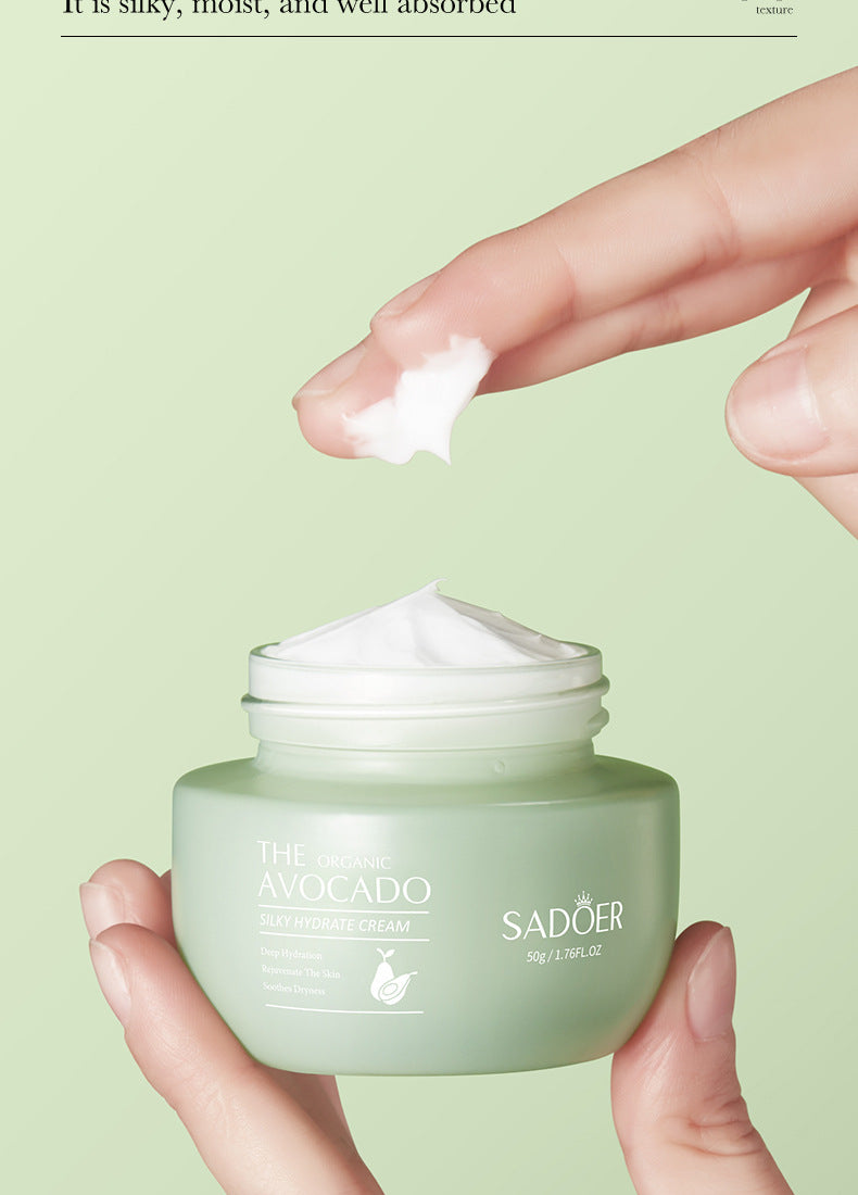 Avocado Face Cream SADOER Silky Hydrating Refreshing Non-Sticky Moisturizing Cream Cross-Border Wholesale