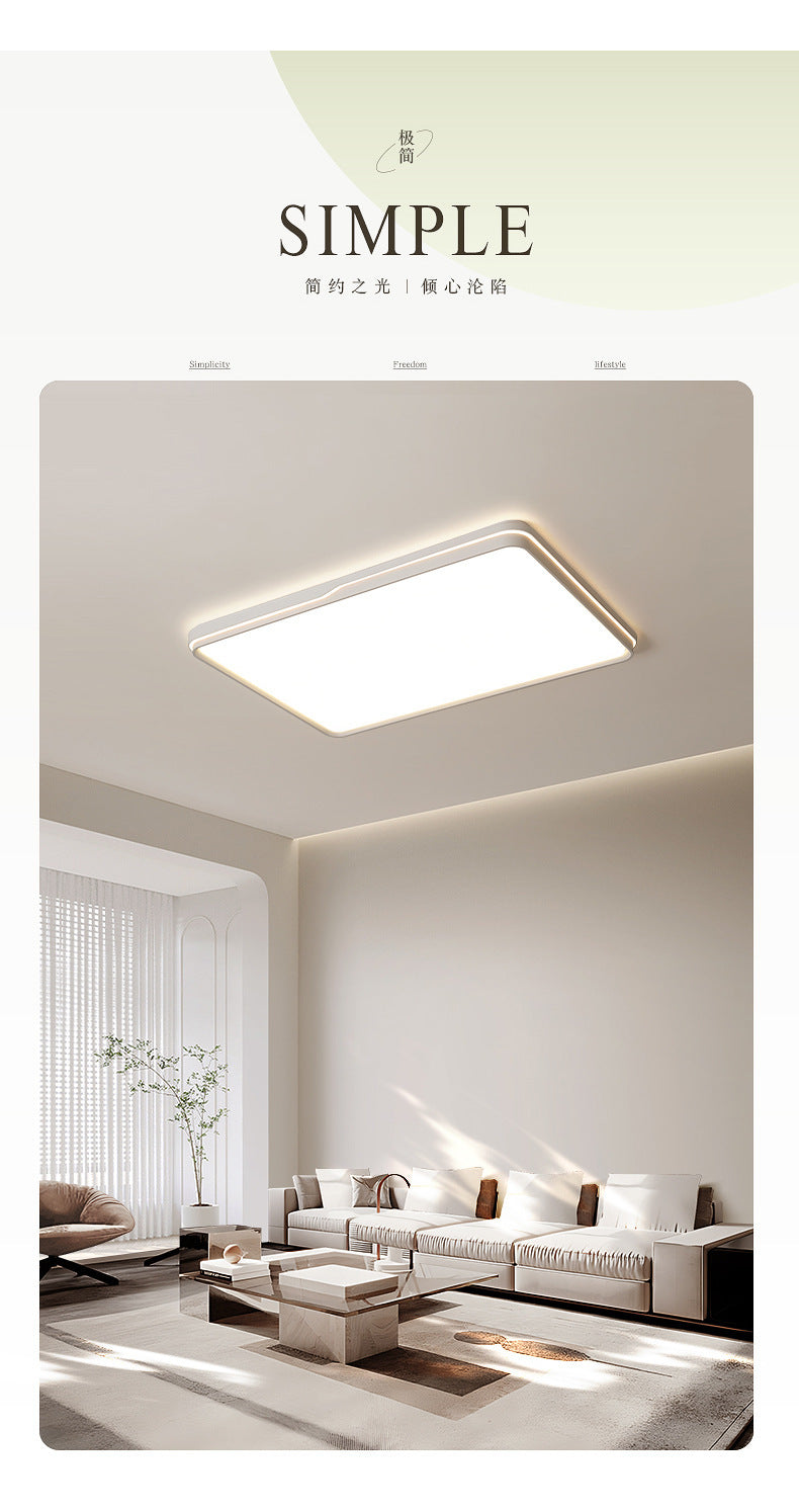 Full Spectrum Eye Protection Living Room Main Light2025New Trendy Cream Style Rectangular Ceiling Light Full House Zhongshan Lighting