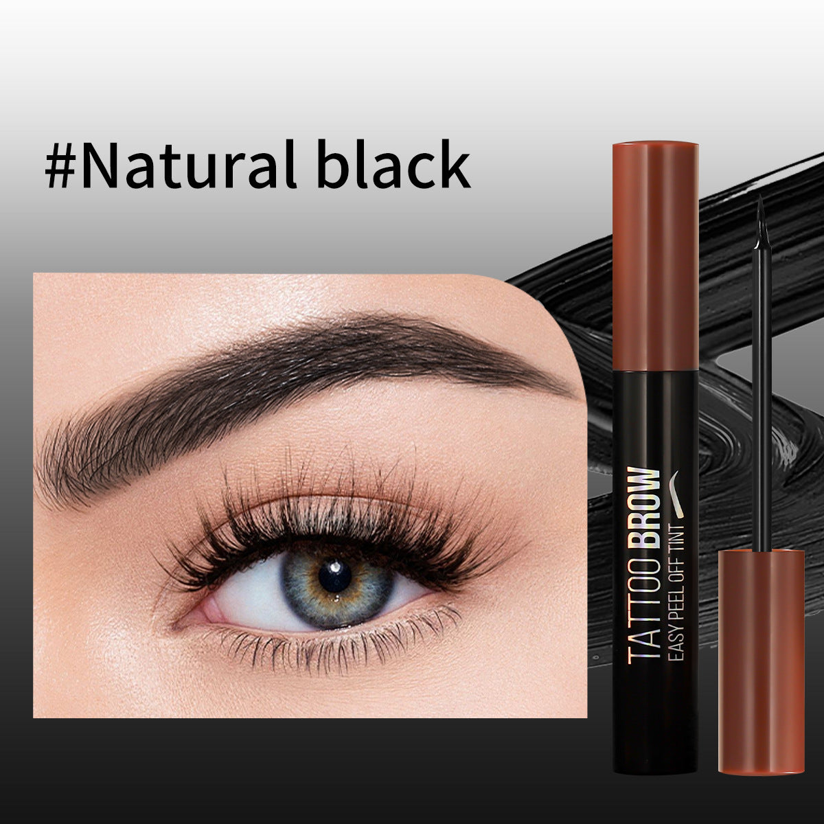Ouqianya Peel-off Eyebrow Dye Cream Waterproof Sweatproof Long-lasting 3D One-line Eyebrow Packaging