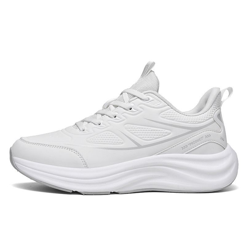 2025New Large Size Leather Waterproof Trendy Casual Men's Shoes Non-Slip Wear-Resistant Sports Shoes Shock Absorption Comfortable Running Shoes