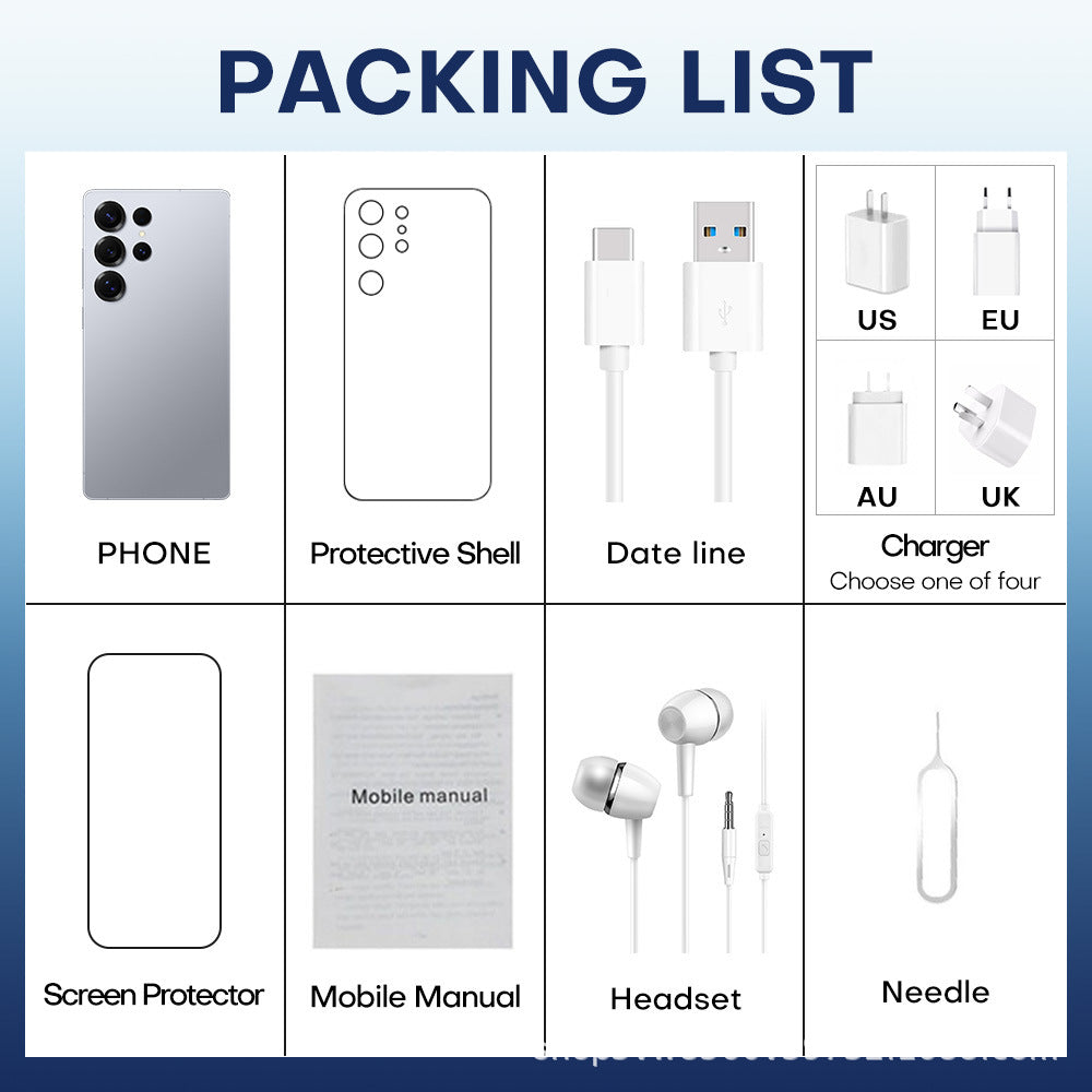 2025Hot Sale S25 Ultra Android7.3inch smartphone16+1T Mobile Phone Source Factory