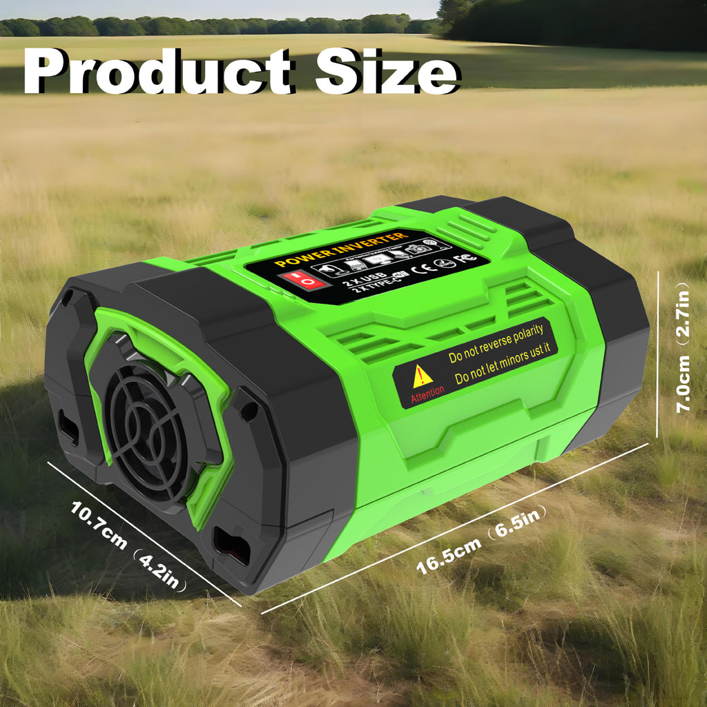 Vehicle Inverter200W300W600W12V Turn110V/220V With dual sockets USB/Type-C Converter