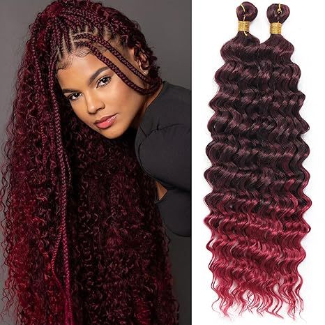Cross-Border Deep Wave DEEP Crochet Hair Extensions Synthetic Hair Crochet Wig Unisex European and American Style Wig