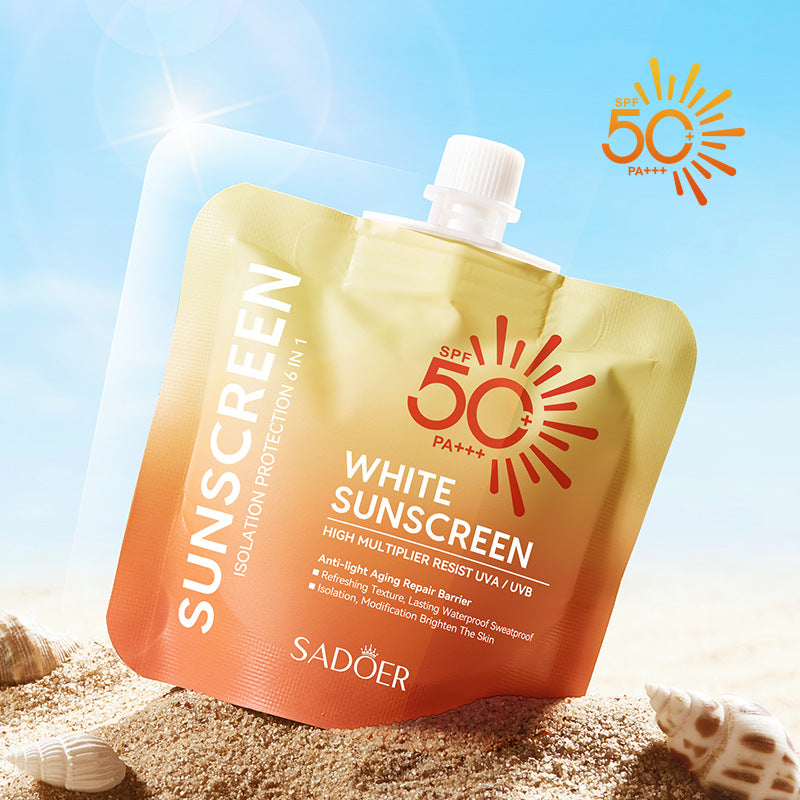 SPF50+Sunscreen30g SADOER Anti-UV Non-Greasy Sunscreen Lotion Cross-Border Wholesale