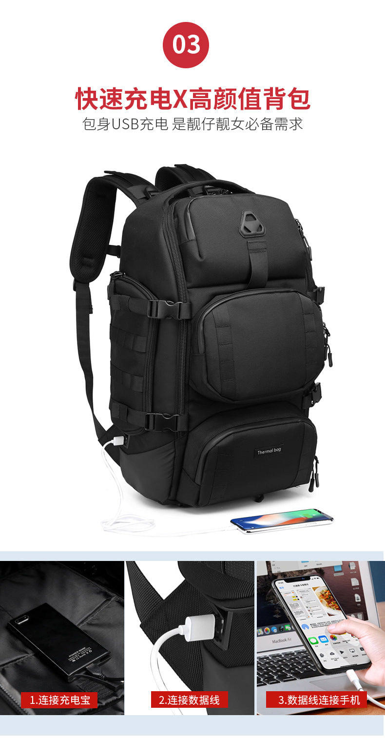 OZUKO Tactical Backpack Men Camouflage Outdoor Mountaineering Bag Large Capacity Multi-functional Hiking Travel Backpack