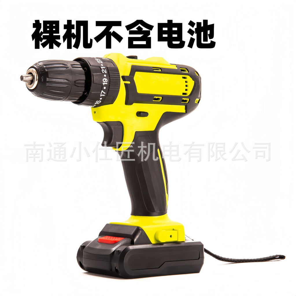Rechargeable Lithium Electric Drill Electric Screwdriver Cross-Border Foreign Trade Model One Battery One Charger Handheld Pistol Drill Impact Tool
