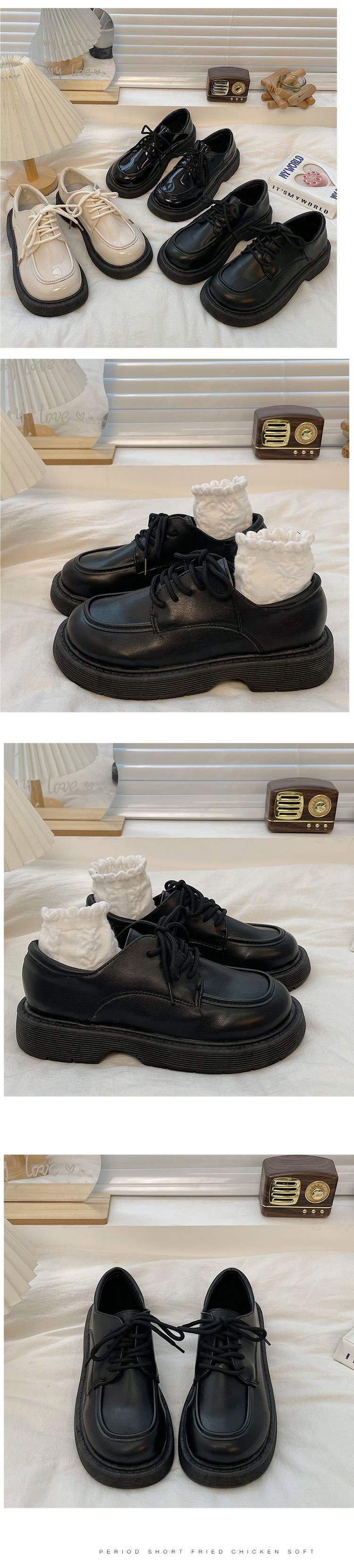 Xiaohongshu Women's Soft Sole Shoes New Thick Sole Chunky Heel Versatile Japanese Style jk French Mary Jane shoes for women with skirts