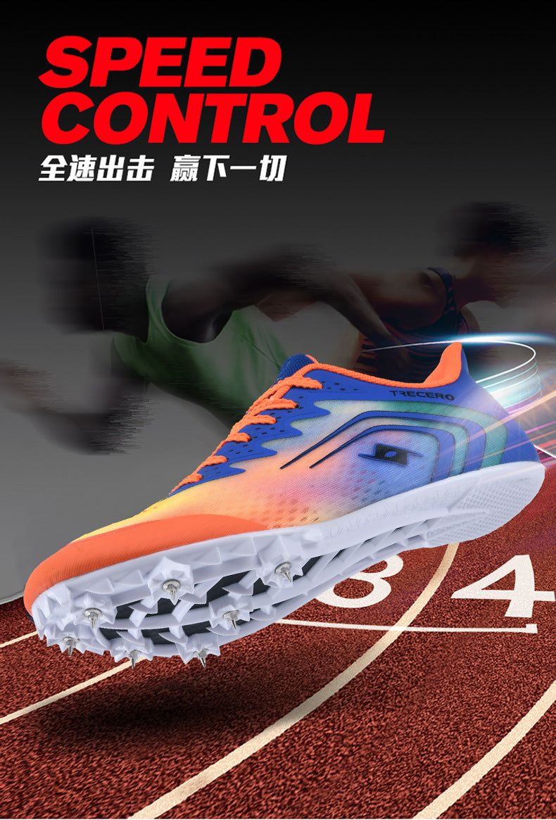 CICERO New Style Running Spikes Shoes for Teenagers Boys and Girls Students Large Spikes Professional Competition Physical Test Training Track and Field Shoes