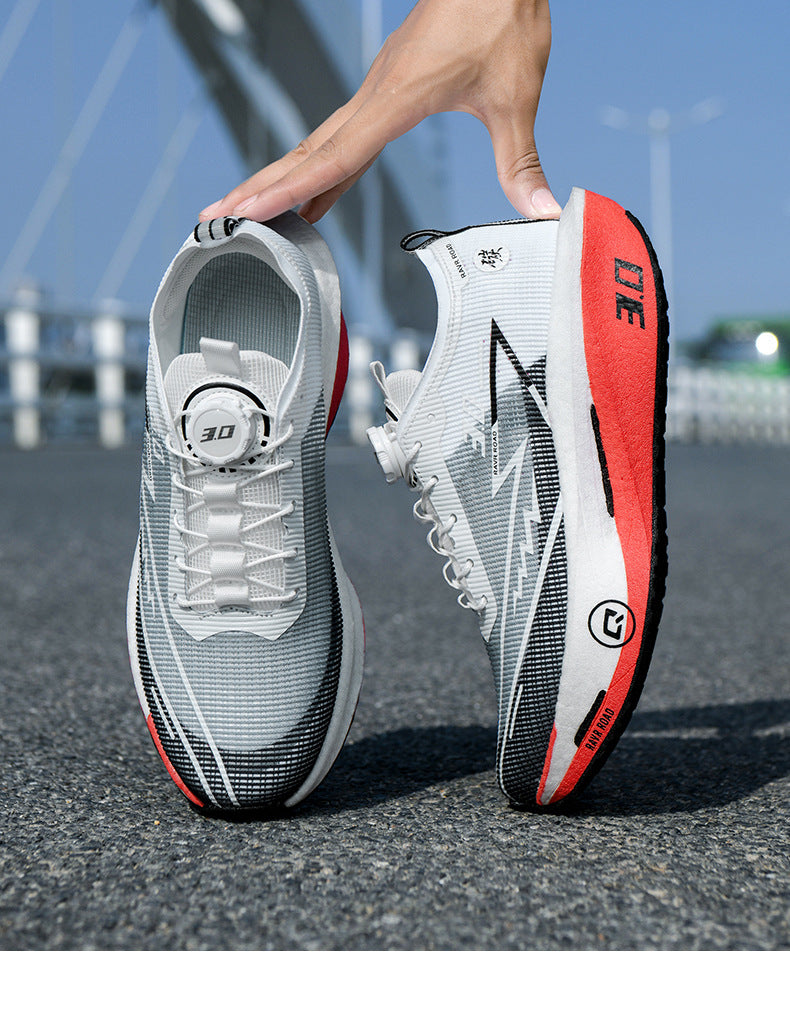 Summer New Fashion Breathable Comfortable Durable Running Shoes Men's Shoes Real Carbon Plate Cushioning High Elasticity Couple Sports Shoes