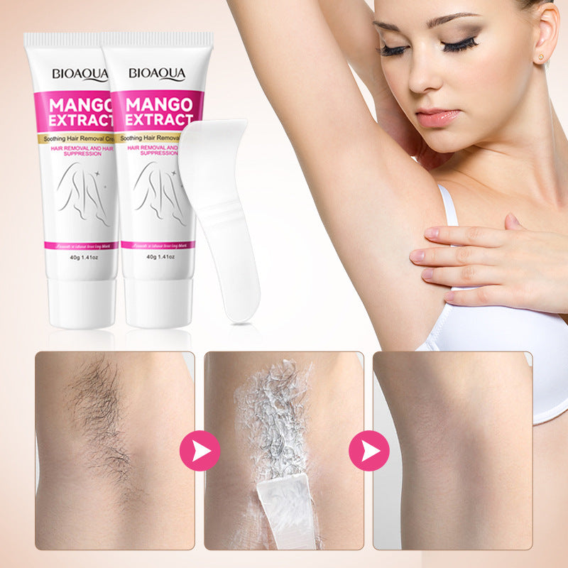 Full English Mango Soothing Hair Removal Cream40g BIOAOUA Non-irritating Underarm Hair Removal Cream  Wholesale